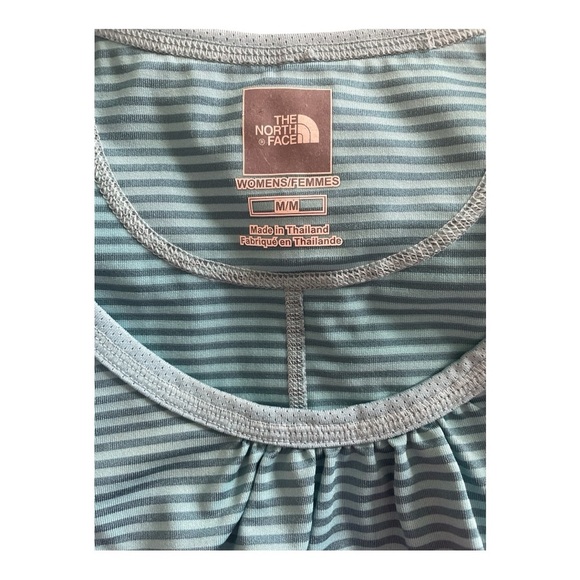 The North Face Vapor Wick Teal Striped Short Sleeve Tee - Picture 6 of 6
